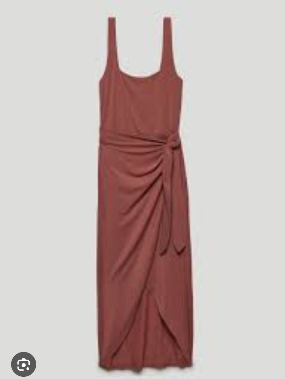NWT Staccato Scoop Neck Sleeveless Dress With Side Tie, Rust Sz L